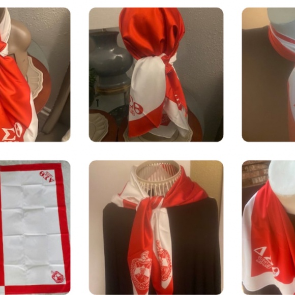 Reversible Delta Sigma Theta scarf - Picture 4 of 5
